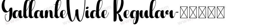 GallanteWide Regular字体转换